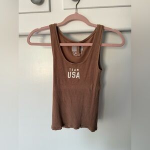 Skims Team USA Soft Lounge Tank in Sienna